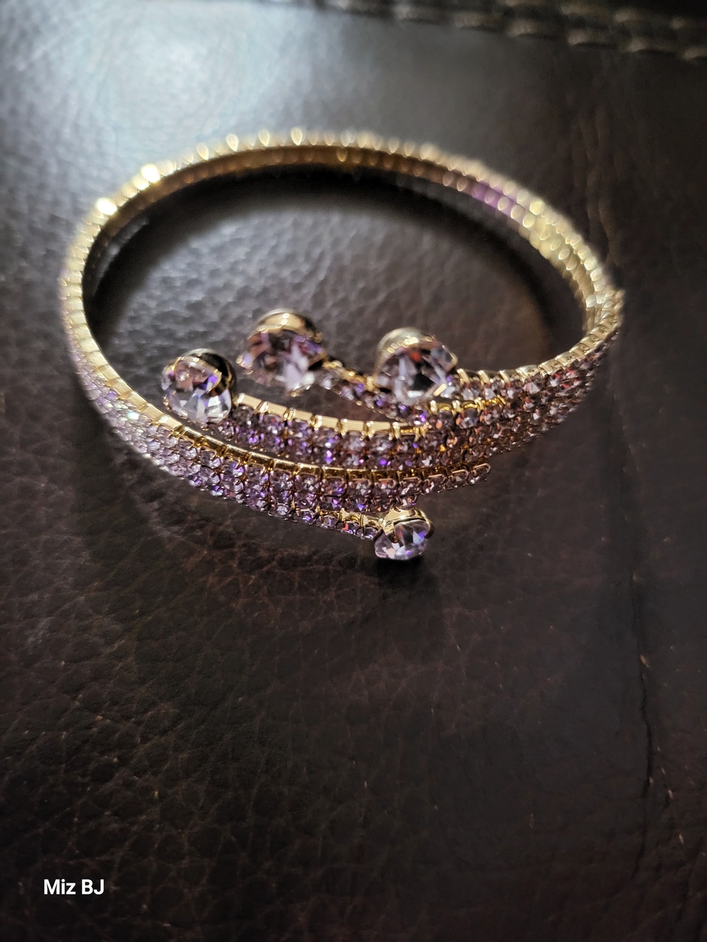 Gold-Tone Bracelet with Bling Crystals
